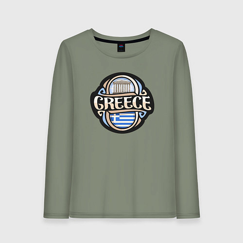 Женский лонгслив Greece / Авокадо – фото 1