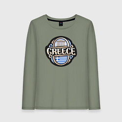 Лонгслив хлопковый женский Greece, цвет: авокадо