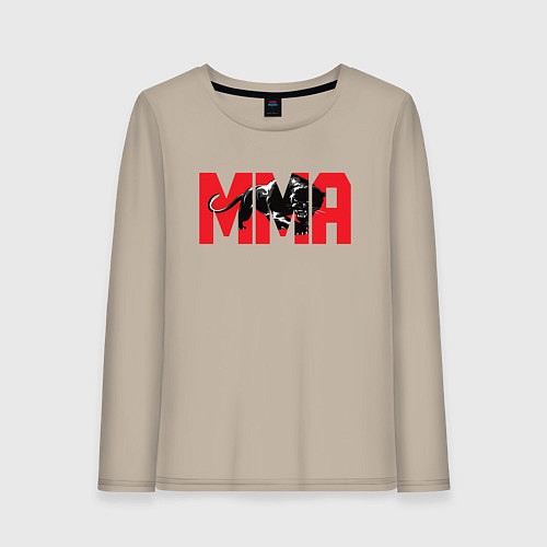 Женский лонгслив MMA пантера / Миндальный – фото 1