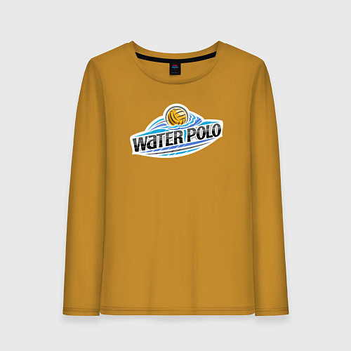 Женский лонгслив Water polo sport / Горчичный – фото 1