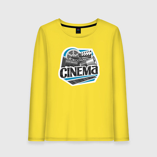 Женский лонгслив Cinema mood / Желтый – фото 1