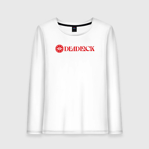 Женский лонгслив Deadlock red logo / Белый – фото 1