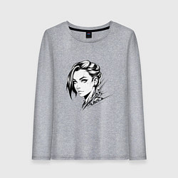 Женский лонгслив Девушка эмо