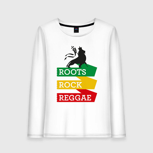 Женский лонгслив Корни регги / Белый – фото 1