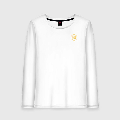 Женский лонгслив Мы русские с нами Бог Ника желтая с Николаем 2 для / Белый – фото 1