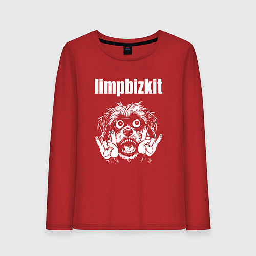 Женский лонгслив Limp Bizkit rock dog / Красный – фото 1