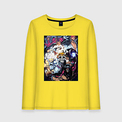 Лонгслив хлопковый женский Ван-Пис Йонко пираты, цвет: желтый
