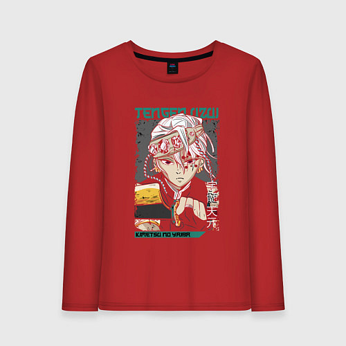 Женский лонгслив Клинок рассекающий демонов Тенген столп / Красный – фото 1