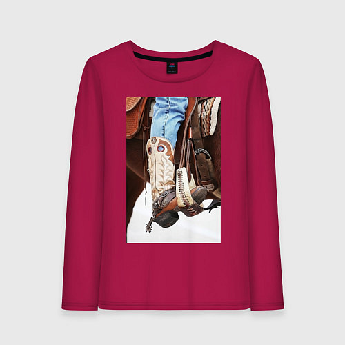 Женский лонгслив Western style / Маджента – фото 1