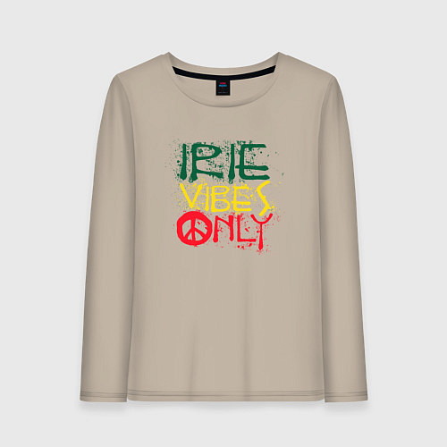 Женский лонгслив Irie vibes only / Миндальный – фото 1