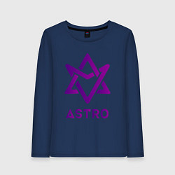 Лонгслив хлопковый женский Звезда Astro, цвет: тёмно-синий