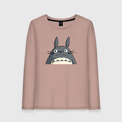 Женский лонгслив Выглядывающий тоторо