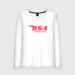 Лонгслив хлопковый женский Легенда мотоциклов, цвет: белый