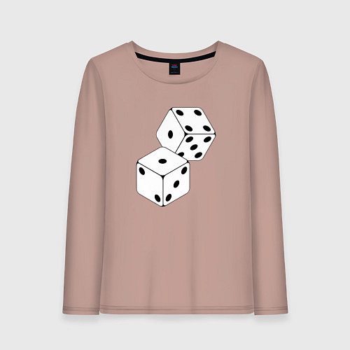 Женский лонгслив Азарт на грани / Пыльно-розовый – фото 1