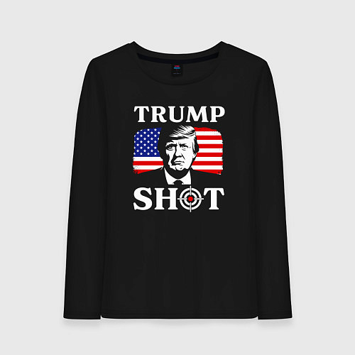 Женский лонгслив Trump shot / Черный – фото 1