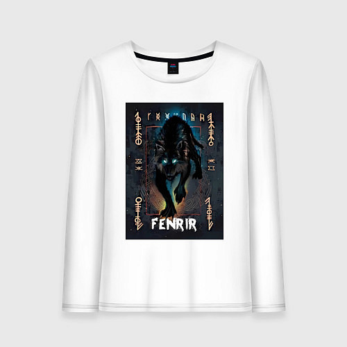 Женский лонгслив Fenrir black vinyl / Белый – фото 1