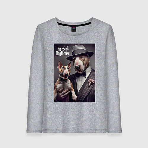 Женский лонгслив Крёстный отец держит своего щенка - мем / Меланж – фото 1