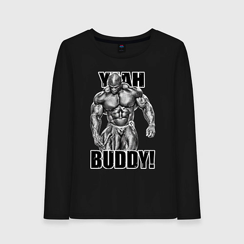 Женский лонгслив Ronnie Coleman- yeah buddy / Черный – фото 1
