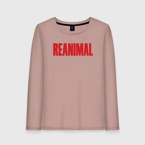 Женский лонгслив Reanimal logo / Пыльно-розовый – фото 1