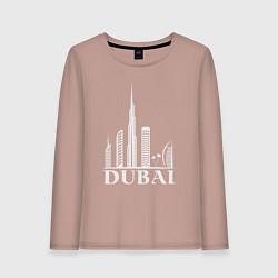 Лонгслив хлопковый женский City - Dubai, цвет: пыльно-розовый