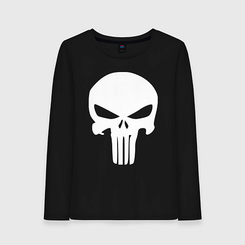 Женский лонгслив Punisher logo / Черный – фото 1