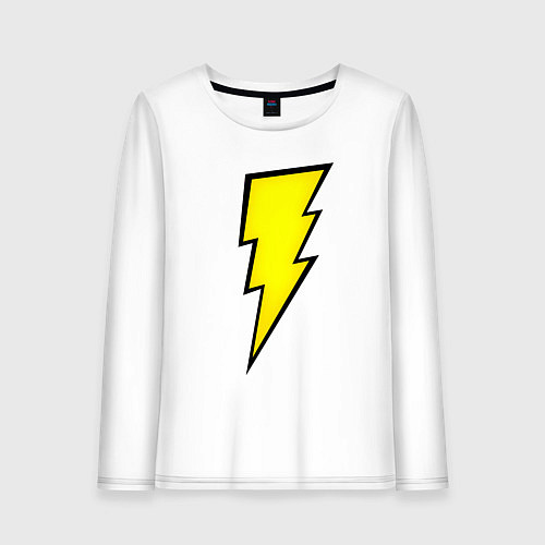 Женский лонгслив Shazam and Black Adam logo / Белый – фото 1