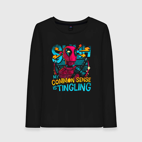 Женский лонгслив Дэдпул / Черный – фото 1