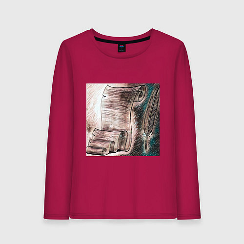 Женский лонгслив Поэзия / Маджента – фото 1