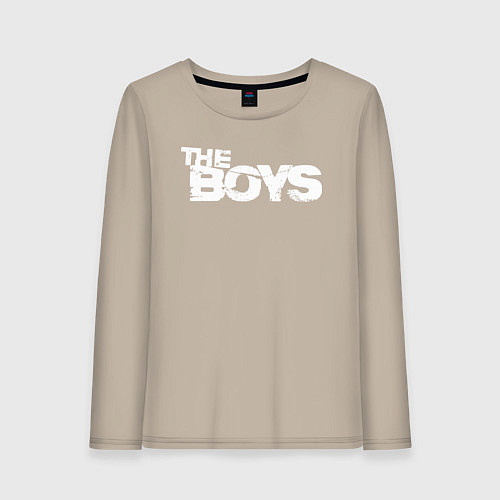 Женский лонгслив The boys logo / Миндальный – фото 1