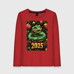 Женский лонгслив Новогодняя змейка НГ 2025
