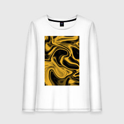 Лонгслив хлопковый женский Liquid gold, цвет: белый