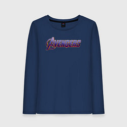 Лонгслив хлопковый женский Avengers endgame logo, цвет: тёмно-синий