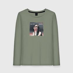 Лонгслив хлопковый женский Карина aespa, цвет: авокадо
