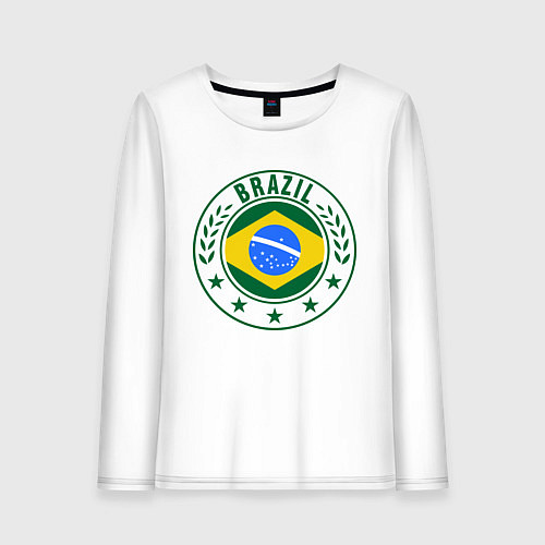 Женский лонгслив Brazil 2014 / Белый – фото 1
