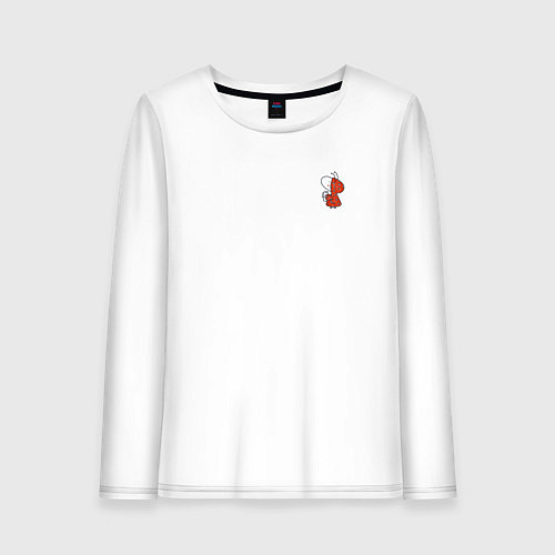 Женский лонгслив Божья коровка маленькая / Белый – фото 1