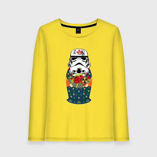 Женский лонгслив Имперская матрёшка / Желтый – фото 1