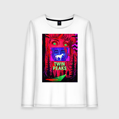 Женский лонгслив Загадка Лоры Палмер / Белый – фото 1