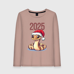 Женский лонгслив Коричневая змейка 2025