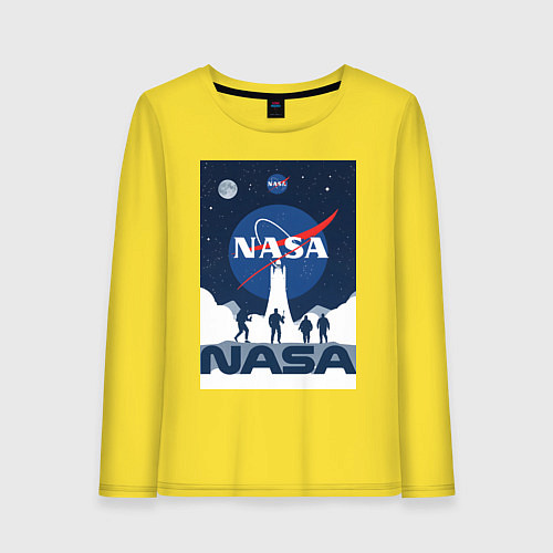 Женский лонгслив NASA открытия / Желтый – фото 1
