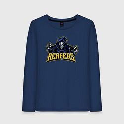 Лонгслив хлопковый женский Reapers team, цвет: тёмно-синий