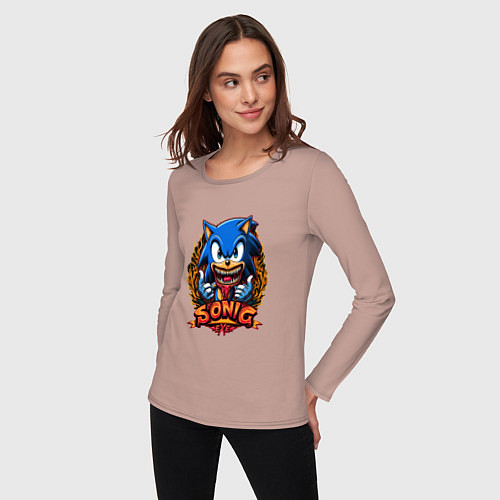 Женский лонгслив Sonicexe / Пыльно-розовый – фото 3