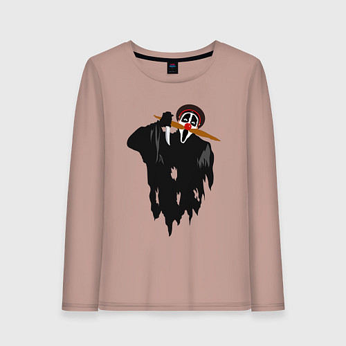 Женский лонгслив Крик-мужик из Деревня дураков мем / Пыльно-розовый – фото 1