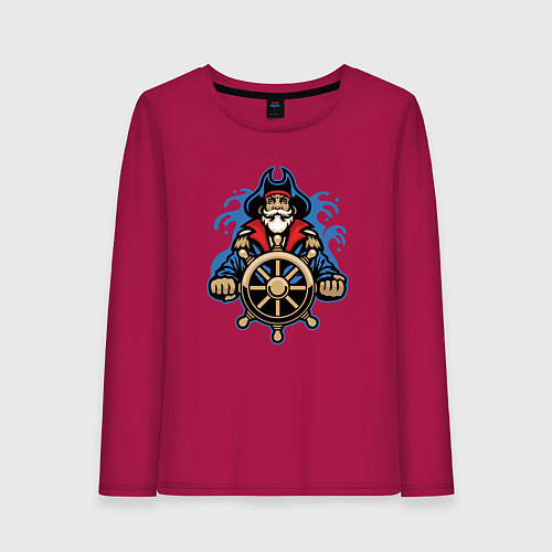 Женский лонгслив Гордый моряк / Маджента – фото 1