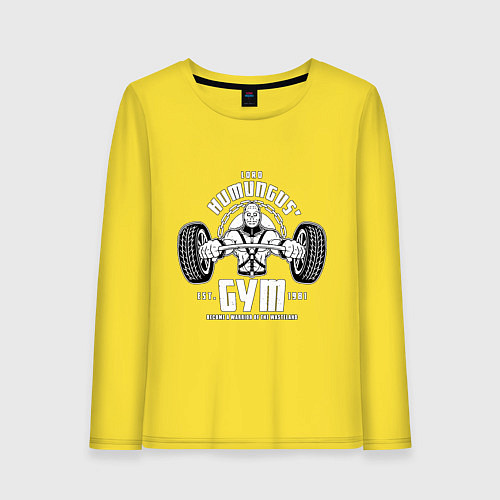 Женский лонгслив Lord humungus - gym workout / Желтый – фото 1