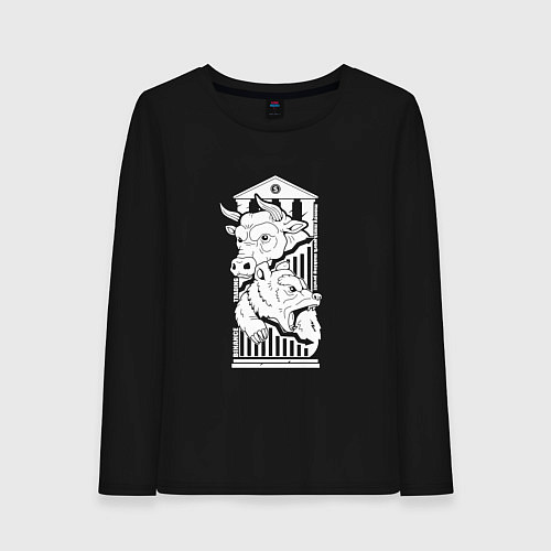 Женский лонгслив Опытный финансист / Черный – фото 1