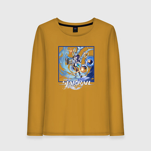 Женский лонгслив Пела / Горчичный – фото 1