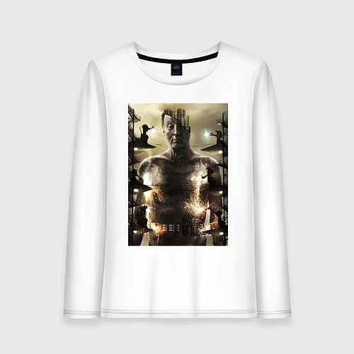 Женский лонгслив Пила Джон / Белый – фото 1