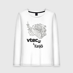 Лонгслив хлопковый женский Kanjo-vtec, цвет: белый