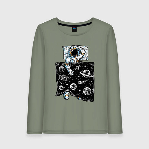 Женский лонгслив Космический сон / Авокадо – фото 1