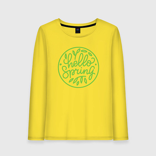 Женский лонгслив Привет весна / Желтый – фото 1